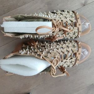 Sam Edelman Nude Suede Sandal with Rivets